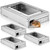 Mysora 4 Packs Multi Catch Mice Container Clear Top Humane, Large, Silver
