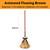 Halloween Decorations Indoor - 49" Animated Floating Lighted Witch Broom