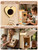 Sornadeluvrix 2PC Cedar Bluebird Houses for Outside with Nesting Material