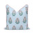 Hofdeco Premium Coastal Patio Indoor Outdoor Throw Pillow Cover Only, 18"x18" Water Repellent for Backyard, Couch, Baby Blue Blush Pink Floral with Piping