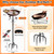 Parovite 50" Tall Metal Bird Bath for Outside, Outdoor Water Feeder Bowl