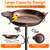 Parovite 50" Tall Metal Bird Bath for Outside, Outdoor Water Feeder Bowl