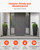 VEVOR Set of 2 Tall Outdoor Planters 22inch, Large Planters for Outdoor Indoor Plants, Black Front Porch Planter Flower Tree Plant Pots with Modern Design and Built-in Drainage