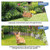 25 Pack Garden Animal Barrier Fence, 17in(H) x27ft(L) No Dig Decorative Fences, 1.5in Spike Spacing Rustproof Metal Garden Fence Border for Dogs Rabbits, Bottom Blocker for Outdoor Yard Patio