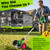 20000RPM Cordless Weed Wacker Battery Powered, Electric Weed Eater String Trimmer with LED Display & Wheels, 4-in-1 Lightweight Lawn Edger, 21V Brush Cutter, 6000mAh Total Batteries for 120 Mins