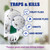 Indoor Flying Insect Trap Kit 2 Plug-in Bases + 6 Refill Cartridges