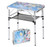 Outdoor Side Table, Portable 3 Adjustable Height, Small Folding Table