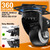 QNCZ Premium Patio Heavy Duty Black Umbrella Base with Wheel,120lb Weighted