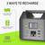 EnginStar Portable Power Station, 150W 155Wh Power Bank with 110V AC Outlet, 6 Outputs External Battery Pack Portable Backup Battery Laptop Charger with LED Light for Home Camping