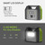 EnginStar Portable Power Station, 150W 155Wh Power Bank with 110V AC Outlet, 6 Outputs External Battery Pack Portable Backup Battery Laptop Charger with LED Light for Home Camping