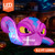 Joiedomi 4 FT Tall Halloween Inflatable Purple Octopus Head with Tentacles Broke Out from Window with Built-in LEDs Blow Up for Halloween Window Decor, Outdoor Yard Garden Lawn Party Decoration