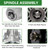 618-06978 Spindle Assembly Fits 54" Mower Deck Cub Cadet ZT2 54 ZT1 54 RZT L54 S54 XT2 GX54 XT1 ST54 GT54 Troy Bilt Mustang 54 XP TB2454 Craftsman T8400 Z6900 G8600 G8400 Replace 918-06978 (3 Pack)