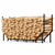 6 ft Firewood Rack Outdoor, Heavy Duty Metal Fire Wood Rack for 880LBS Capacity, 1/4 Cord Log Holder with 12 Support Legs for Patio, Porch and Indoor Fireplace
