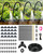 130FT Drip Irrigation System for Garden: 20 Nozzles 1/4" PE Tubing Automatic Watering Kit Adjustable Misting Sprinkler Mister Hose for Water Plants Tape Raised Beds Lawn Outdoor Yard Greenhouse 130FT