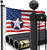 IIOPE 25FT Heavy Duty Flag Pole for Outside House, Real 10 Gauge Aluminum
