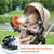 Ausic Misting Golf Cart Fans, Portable Magnetic Cruise Fan with Mist, [Max 45H Runtime] Outdoor Clip on Fan, Camping Stroller Fan with LED/Cooling Spray, Battery Rechargeable Fan for Travel/Beach