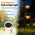 Solar Halloween Black Cat Pumpkin Moon Garden Stake Light for Outdoor Decor