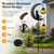 Solar Halloween Black Cat Pumpkin Moon Garden Stake Light for Outdoor Decor