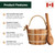 Northwood Sauna - Sauna Bucket and Ladle Set - Handmade from Canadian Red Cedar Wood - Natural Rope Handle - 1 Gallon (4 Liters) Water Capacity