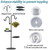 Upgraded 74" Shepherd's Hook Stand plant，Bird Feeder，Wind Chime Hanger Stand, Waterproof Metal & Adjustable-Height Standing Pole Holder for Lantern and Wreath, Indoor & Outdoor（2 Placement Racks)