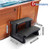 Backyard Expressions Hot Tub Steps, 2-Tier Non-Slip Spa Stairs, Black