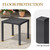 Outdoor Metal Side Table, Patio Small Square End Table, Black