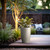 Kante Accent Round Tapered Weathered Concrete Planter 18.1" Tall, Outdoor