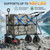 TIMBER RIDGE Push & Pull Double Decker Wagon, 400L Capacity & 450lb Load