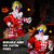 Halloween Animatronic Sitting Clown Decoration–Sound Activated Creepy Clown Prop with Shaking Body, Glowing Eyes & Scary Voice–Indoor/Outdoor Halloween Decor for Yard, Haunted House, Party (48")
