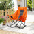 Unisakey Oversize Foldable Rocking Camping Chair300lbs Capacity,Orange