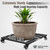 AugFir 22" Plant Caddy with Wheels Heavy Duty, 600lbs Rolling Metal Plant Stand, Square Plant Dolly with Lockable Caster Wheels for Large Planter Pots, Heavy Objects, Ideal for Indoor and Outdoor Use