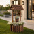 VINGLI Wooden Wishing Well Outdoor Planters, Well Covers for Yard with 2 Reinforced Rods, Height Adjustable Hanging Bucket, Rustic Flower Pot Decor for Outside Patio Garden (Carbonized, 22" Width)