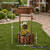 VINGLI Wooden Wishing Well Outdoor Planters, Well Covers for Yard with 2 Reinforced Rods, Height Adjustable Hanging Bucket, Rustic Flower Pot Decor for Outside Patio Garden (Carbonized, 22" Width)
