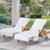 Ruikyhom Super Soft & Thick Lounge Chair Towel Cover (Pack of 2), Chaise Lounge Cover with Pockets,Beach Chair Cover for Pool Beach Garden Courtyard and Trips,85 x 30 in Pool Chair Cover,White