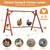PETSFIT Wooden Chicken Perch with 2 Swings for 6-8 Chickens, Easy Assembly