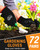 Potchen 72 Pairs Gardening Work Gloves Bulk for Men Women, Rubber Coated Garden Multipack Safety Construction Glove (Black)