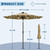 VORTEXTOVE 10FT Solar LED Patio Umbrella with Tilt & Crank