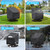 BROSYDA Outdoor Swivel Lounge Chair Cover, 2 Pack Waterproof Outdoor Chair Covers, Heavy Duty Patio Chair Covers for Outdoor Furniture, 30" W×34" D×38.5" H, Black