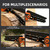 8" Mini Chainsaw Cordless, 1200W Brushless Electric Chain Saw with 2x 4000mAh Batteries & 6 Chains, 2-in-1 Dual Bar (8" & 6") Battery Powered Chainsaw, for Tree Trimming (Orange)