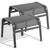 ONBRILL Outdoor Ottoman Set of 2, Oversized Outdoor Foot Rest, Grey