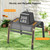 ONBRILL Outdoor Ottoman Set of 2, Oversized Outdoor Foot Rest, Grey