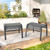 ONBRILL Outdoor Ottoman Set of 2, Oversized Outdoor Foot Rest, Grey