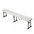 Amazon Basics 6-Foot Portable Folding Bench with Carrying Handle, Safety Lock, Space-Saving Storage, for Indoor & Outdoor Use, White
