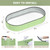 Patiobay Raised Garden Bed, 6x3x1ft Galvanized Outdoor Planter Beds with Safety Edging and Gloves, Oval Metal Planter Box for Gardening Vegetables Flowers Herb-Green