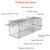 TeqHome Live Animal Cage Trap, Collapsible Humane Live Animal Cage Trap