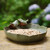 Bakayoyo Ceramic Bird Bath for Outside on Ground, 9.45-Inch Birds Bath Bowl Only, Ground Bird Feeders and birdbath for Outdoors, Garden, Tabletop, Deck, Balcony and Lawn