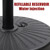 Roixeeds 50LBS Round Umbrella Base Water Filled with Steel Umbrella Holder, Heavy Duty Fillable Umbrella Base Stand for Outdoor, Patio, Lawn, Garden (Black)
