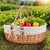 UoeRing Large Wicker Woven Picnic Basket w/Handle for Camping & Harvest