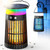 Solar Bug Zapper Lantern, w/Flame Light & RGB Light, 4200V Mosquito Zapper
