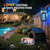 Solar Bug Zapper Lantern, w/Flame Light & RGB Light, 4200V Mosquito Zapper